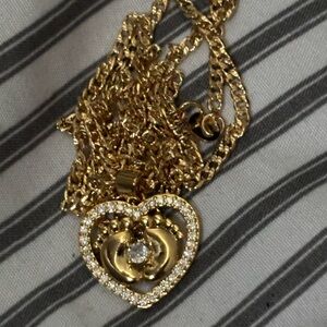 Gold Heart Pendant Necklace